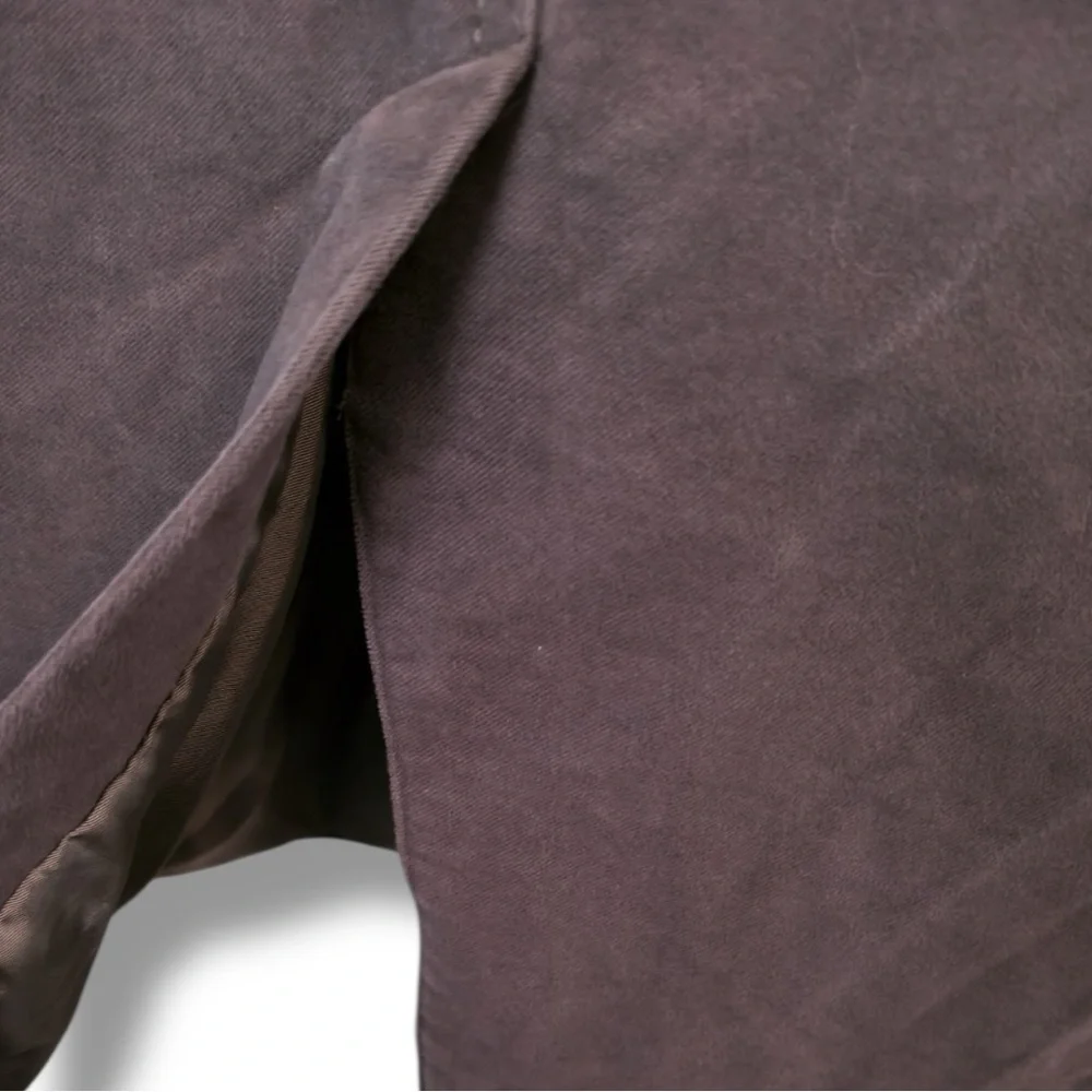 🌺BANANA REPUBLIC BROWN SOFT COTTON CONCEALED BUTTONS FRONT POCKETS TRENCH COAT